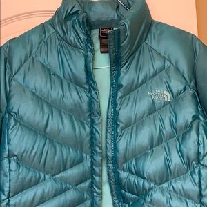 Teal blue north face Coat